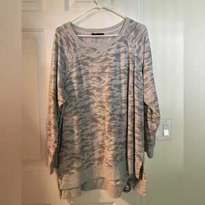 Jane and Delancey Light Gray Ribbed Top